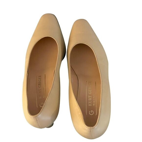 Kurt Geiger womens shoes cream  pump 2’ block heel classic size 10 - Picture 5 of 7